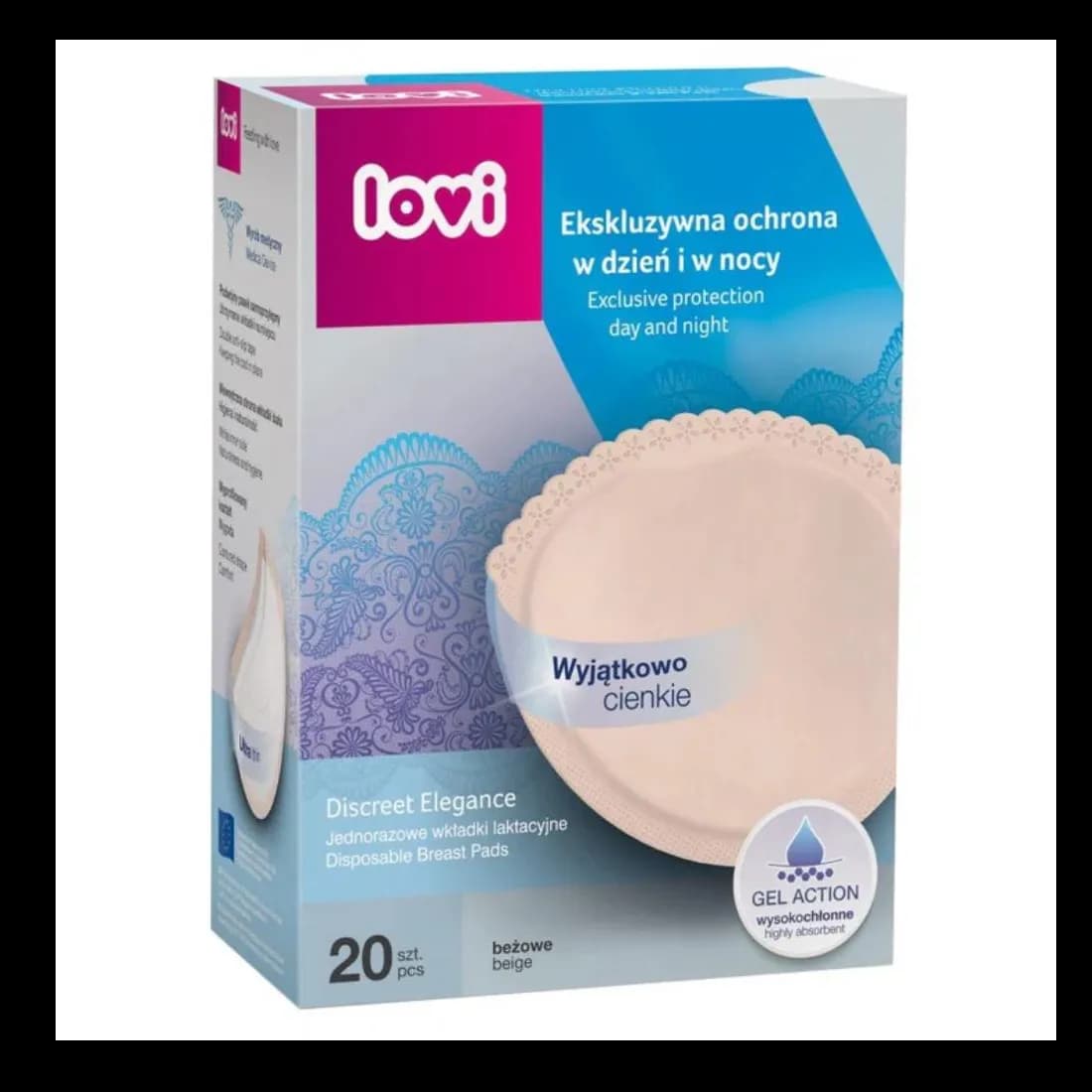 Lovi Disposable Breast Pads Beige 20Pcs-19/610