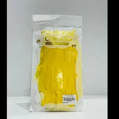 Foil Fringe Curtain Yellow