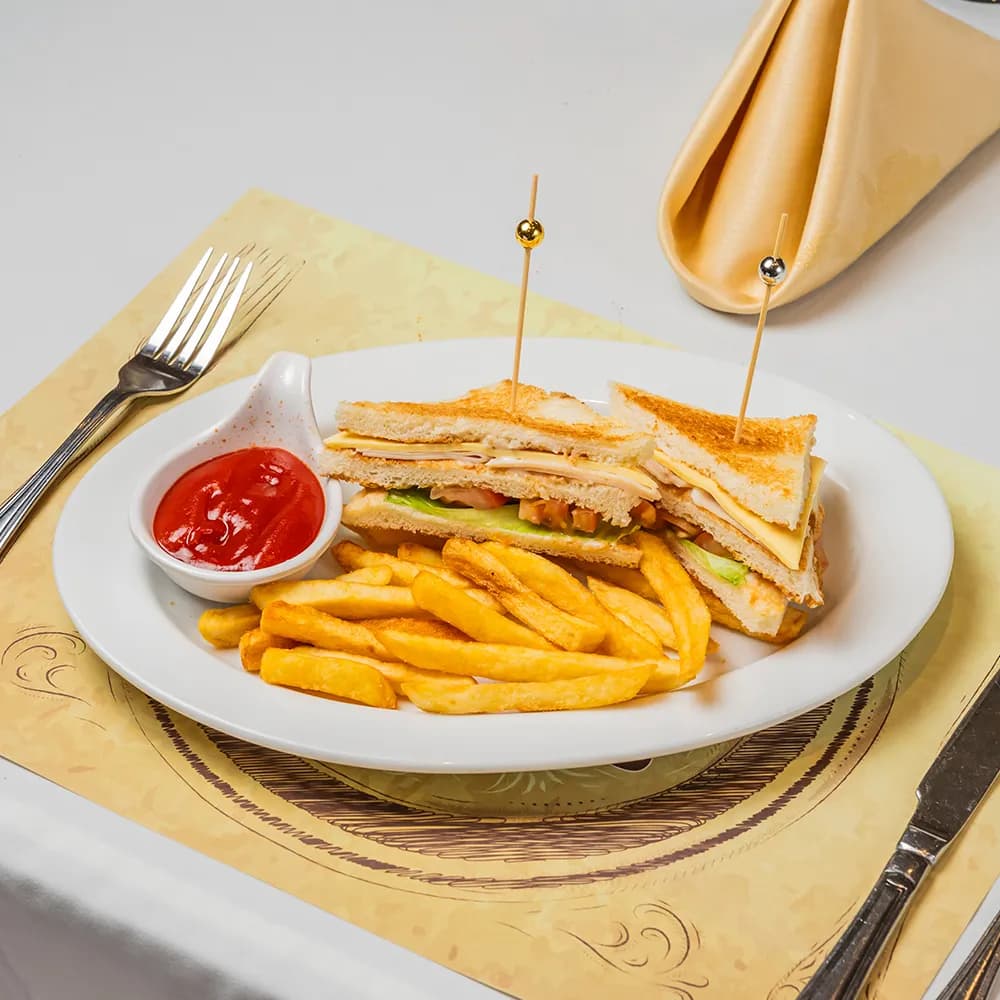 Turkey And Cheese Club Sandwich (Buy 1 Get 1 Free)