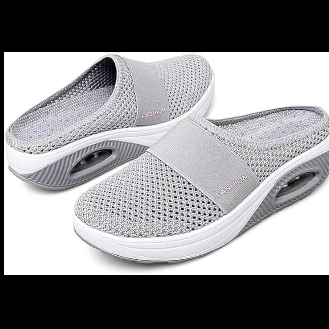 Fashion Breathable Mesh Slip-On Shoes Good-Looking Travel Essentials For Women Eu 37 - Grey