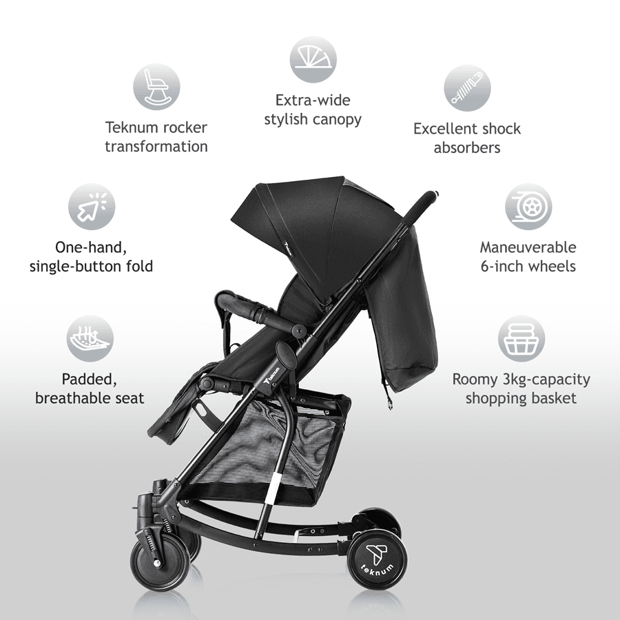 Teknum Stroller With Rocker (Black)