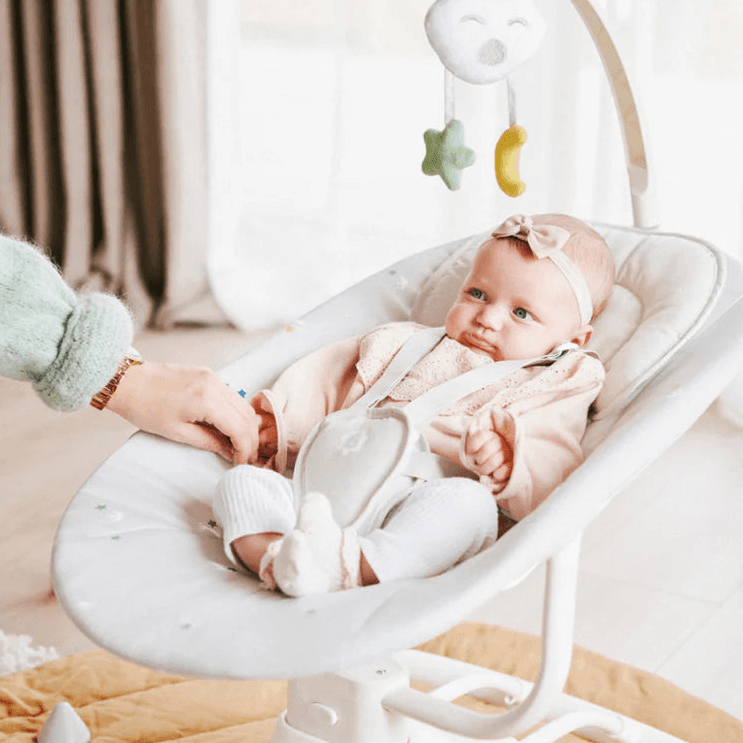 Badabulle Lateral Nursery Baby Swing with Remote Control (Lichen)
