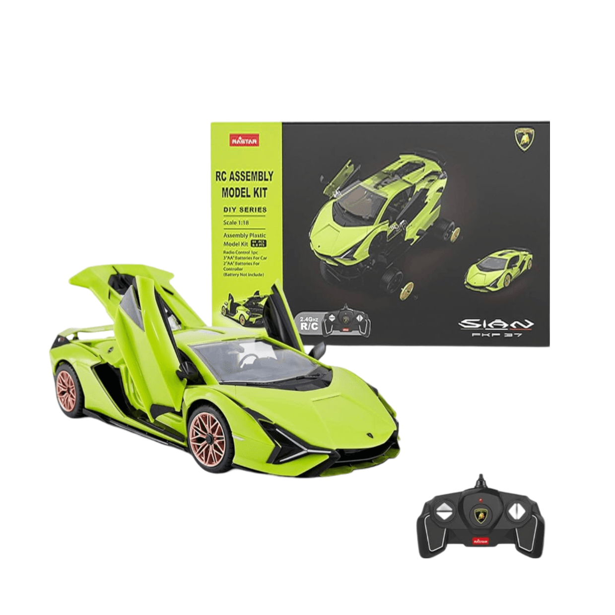 مجموعة بناء راستار R/C 1:18 لامبورغيني سيان