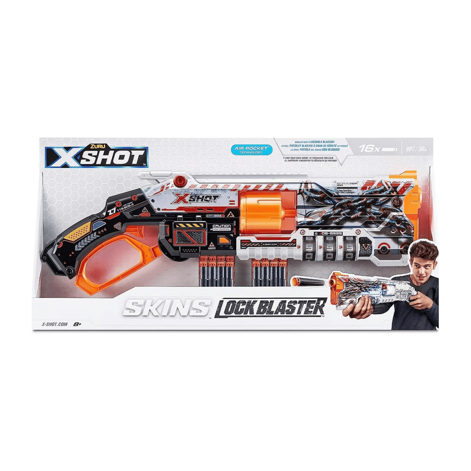 X-Shot Skins-S1 قفل بندقية فتح مربع، السائبة