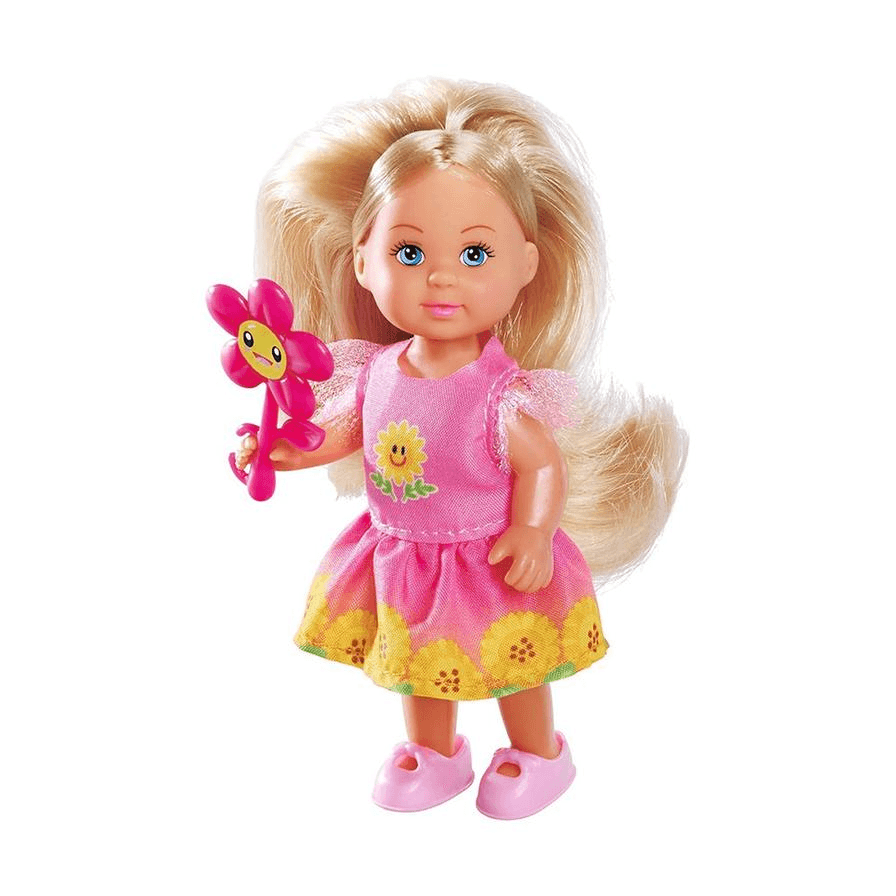 Evi Love Mini Doll In Floral Dress With Flower Accessory (12 Cm, Assorted)