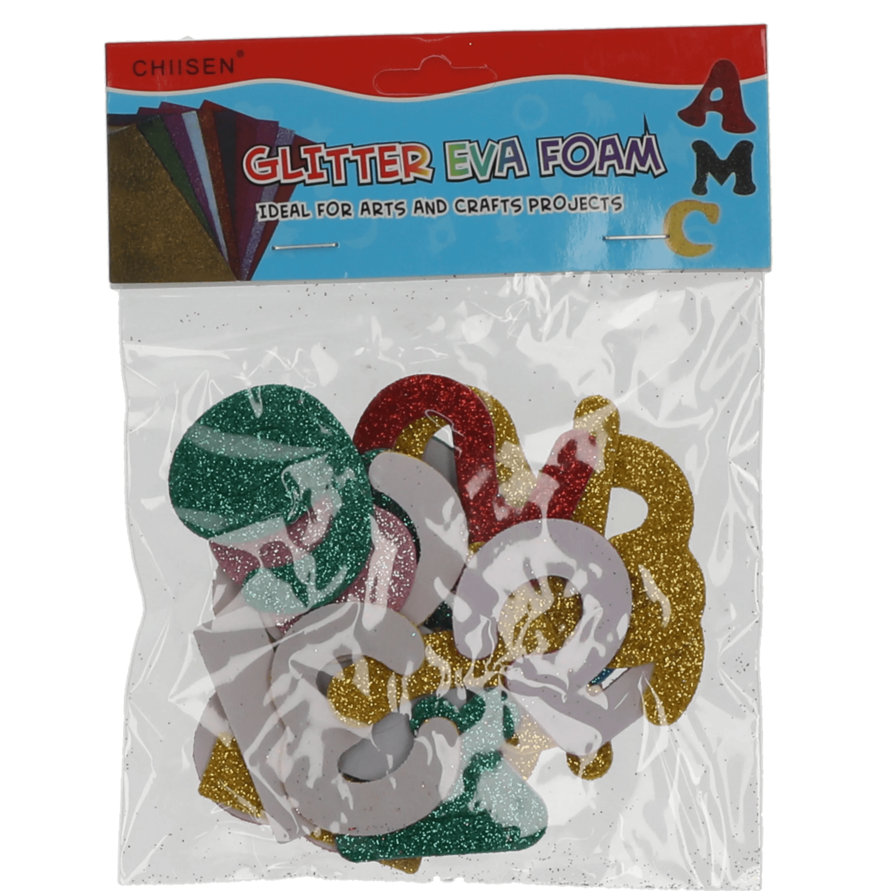 Glitter Eva Foam Numbers Stickers DIY