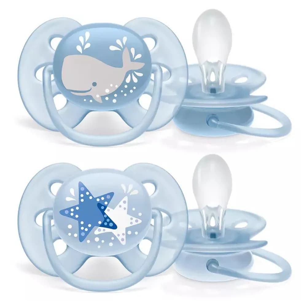 Philips Avent Sthr Sil Soft 6-18M Boy Deco X2