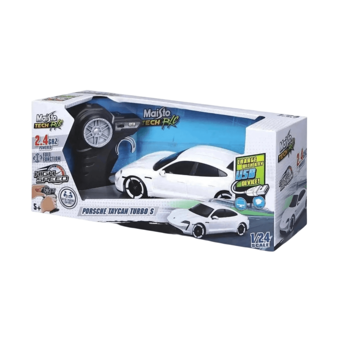 Maisto 1:24 Rc Premium - Porsche Taycan Turbo S - 2.4 Ghz (Usb Rechargeable)