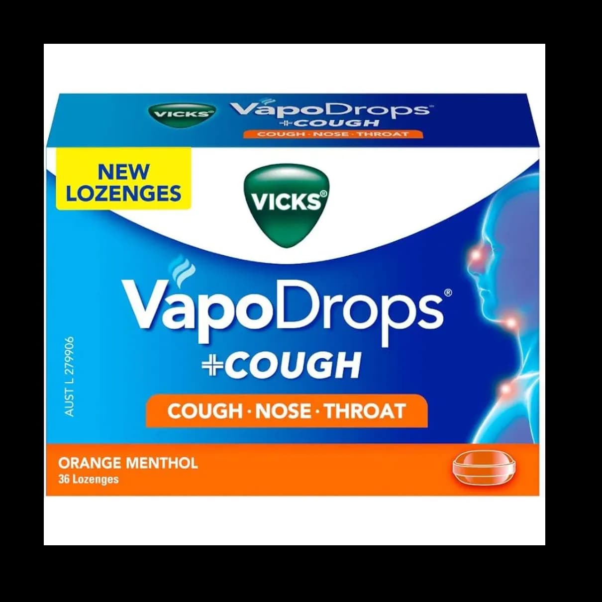 Vicks Vapo Drops Loz-Orange Menthol 36S