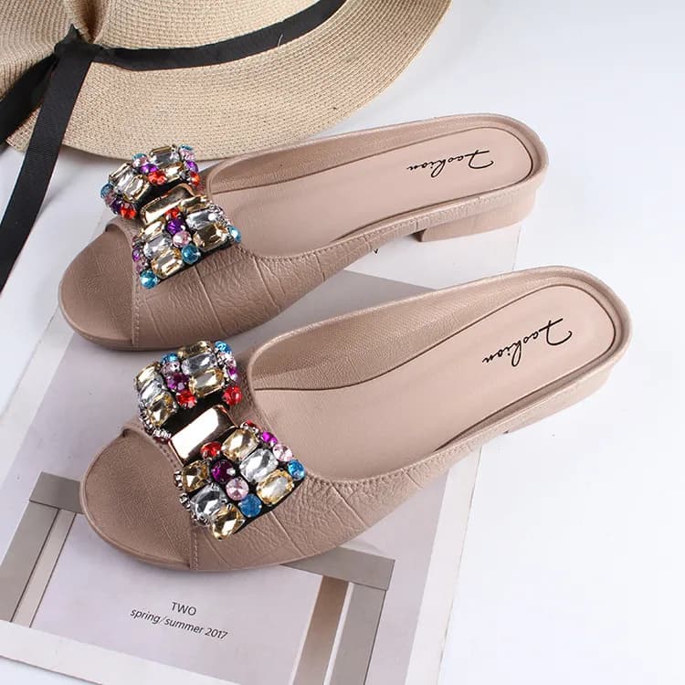 New Summer Fashion Diamonds Casual Outerwear Women'S Slippers 2186