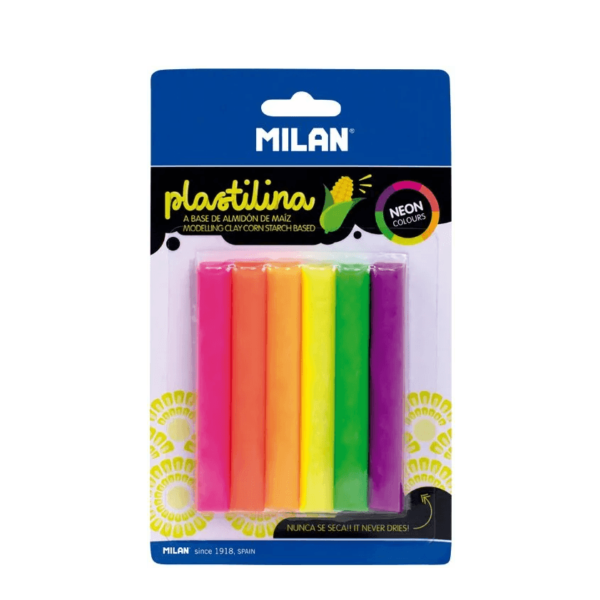 Blister pack 6 modelling clay sticks in Neon colours (70 g)