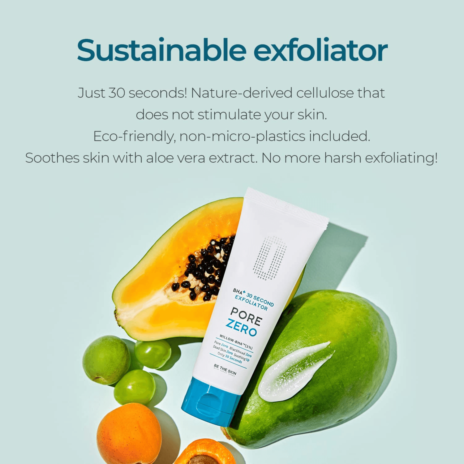 مقشر Be The Skin BHA+ 30 Second Exfoliator Pore Zero بحجم 100 غرام.
