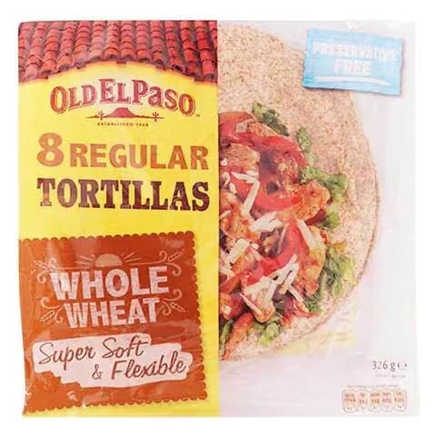 Old El Paso Tortillas Whole Wheat Medium 326g