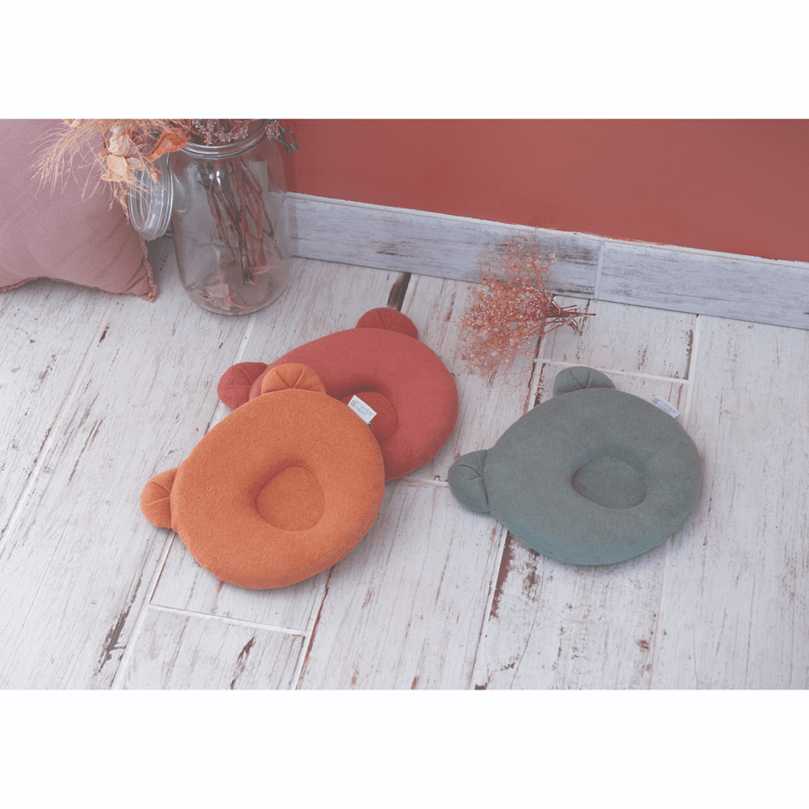 Candide P'tit Panda Memory Foam Baby Pillow (Red-Brown)