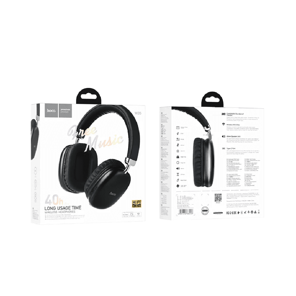 Wireless Headphones (W35) - Black