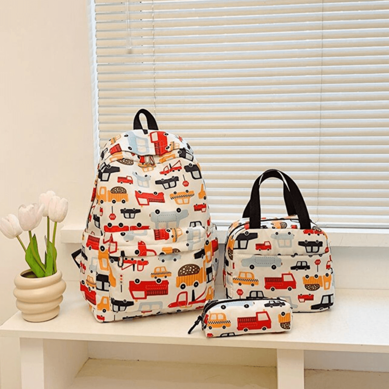 School Set ( Backpck / Lunch Bag / Pencilcase) -3 Pcs 