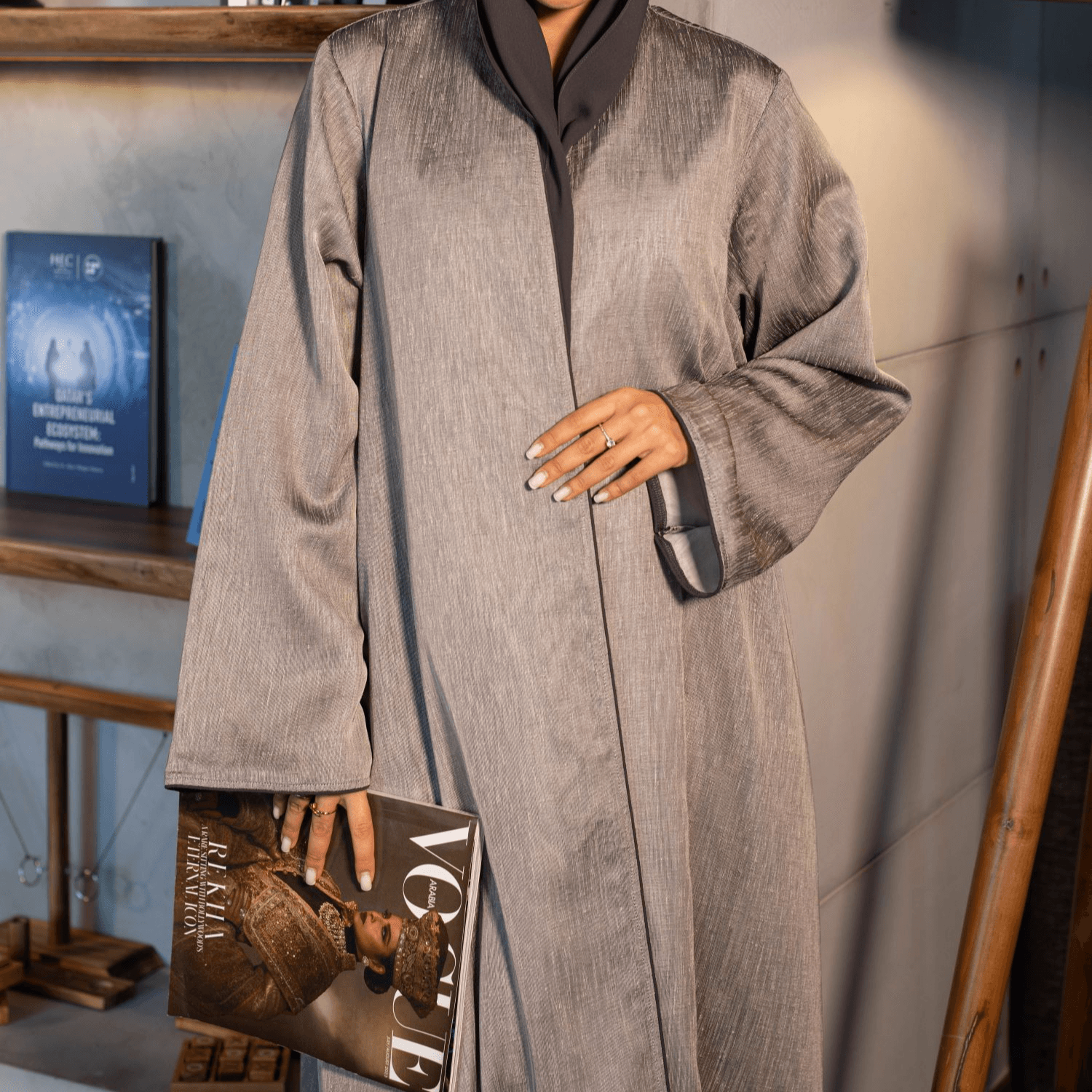 Abaya code 36 - Grey