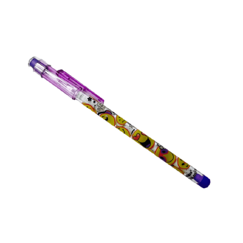 Bensia Smiley Face Push Pencil Purple 10116