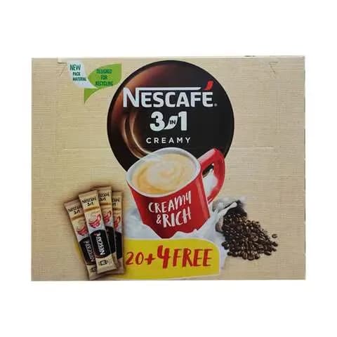 Nescafe 3N1 Creamy Latte 22.4gx24 Pieces + 4 Free