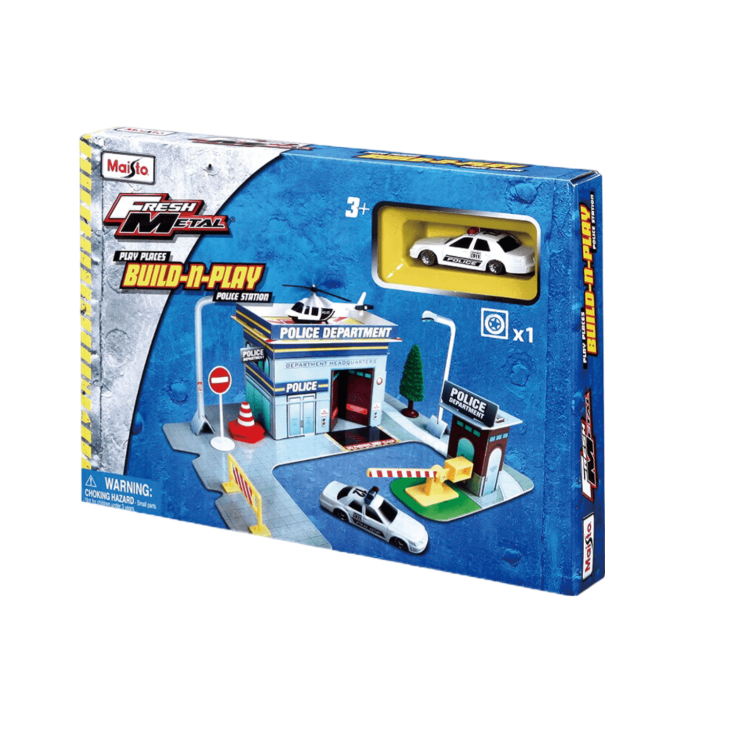 Maisto Fm Build N Play Play Set - Police Station, Include 1 Car