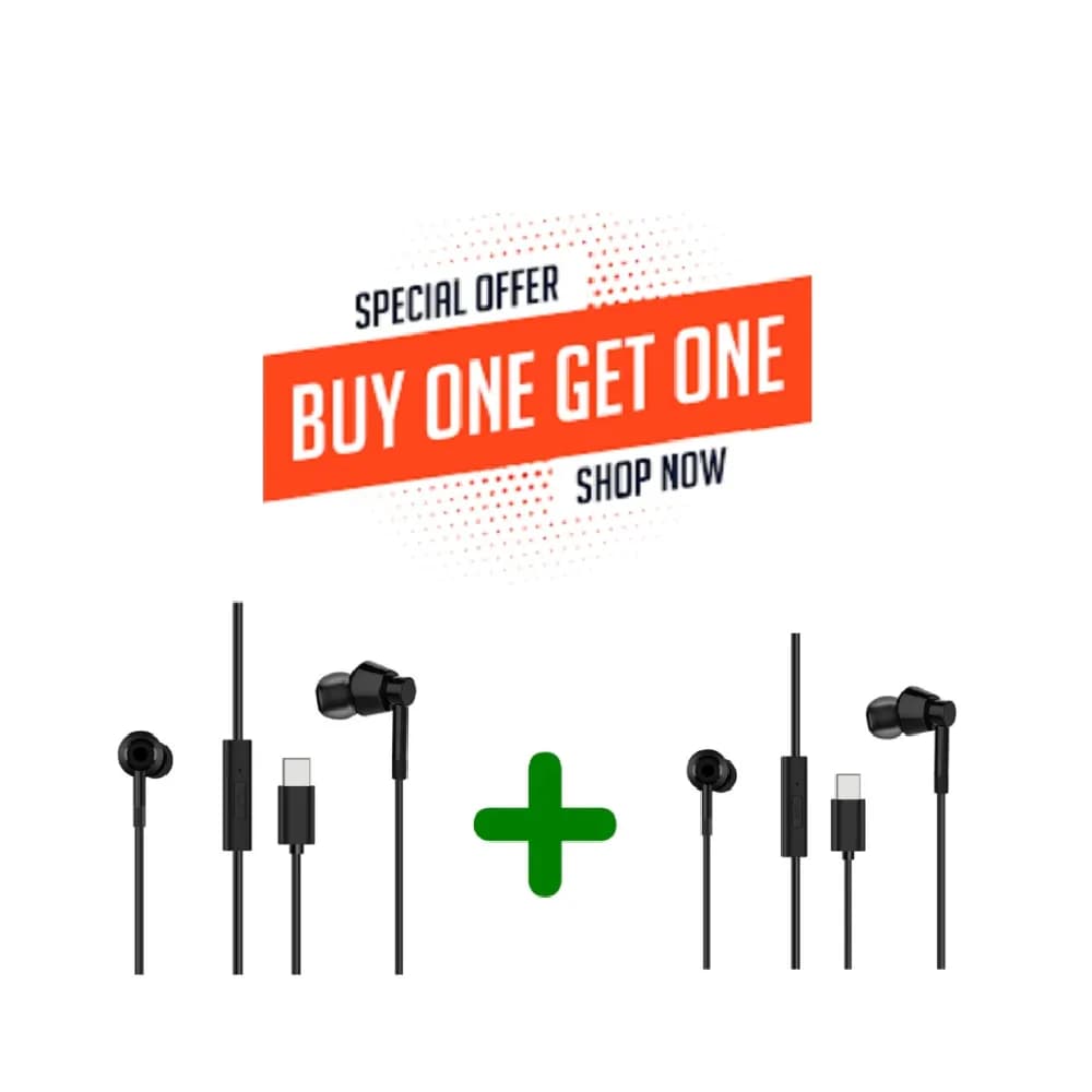 Nokia Wired Earphone - Type C - Black (Buy 1 Get 1)