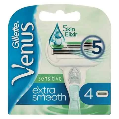 Gillette Venus Sensitive Razor Cartridges Extra Smooth 4 Pieces