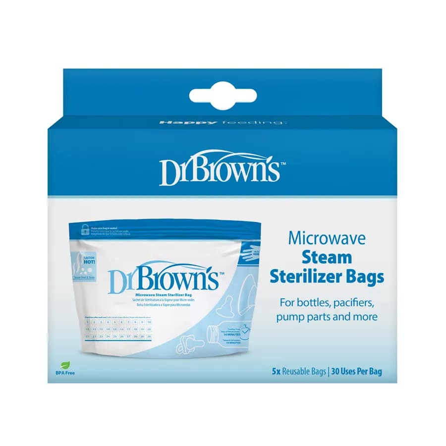 Dr Brown'S Microwave Steam Sterlizer Bags Pack Of 5