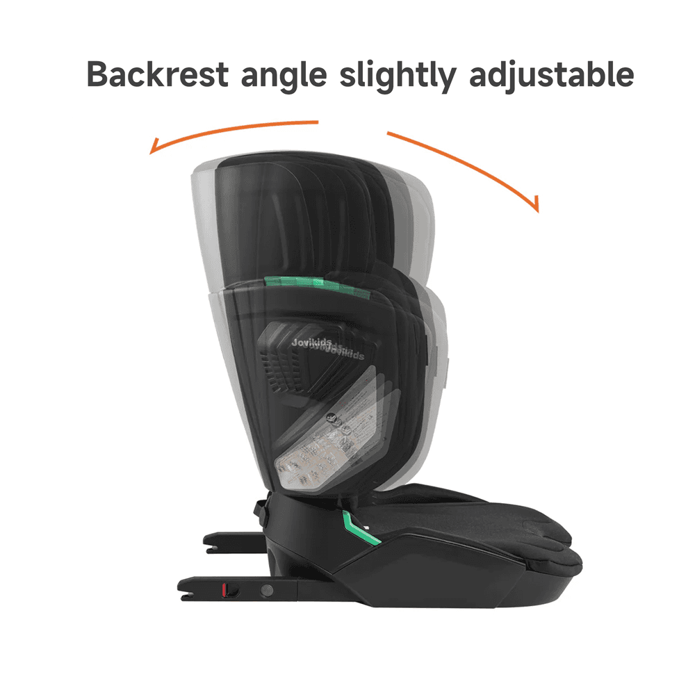 Jovikids Rober I-Size Booster Car Seat ISOFIX Cabin Size (Black)