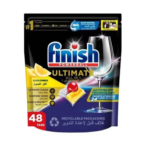 Finish Powerball Ultimate All In One Lemon Sparkle 48tabs