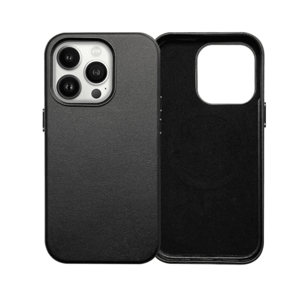 Magsafe Leather Case iPhone 12 Pro Max - Black