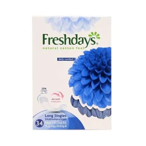 Freshdays Panty Liners Long Singels 34pcs