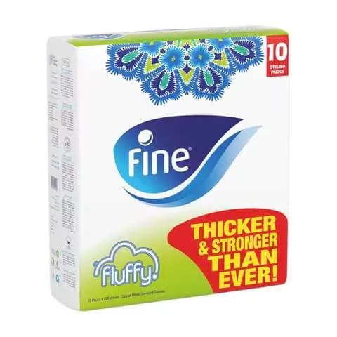 Fine Fluffy Tissue 200sheets 2ply 10packs