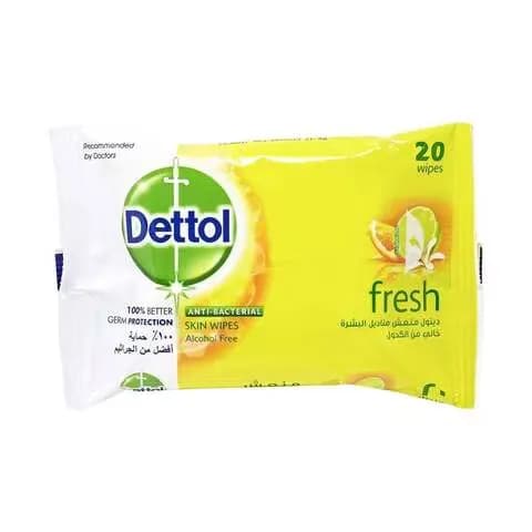 Dettol Fresh Antibacterial Skin Wipes 20's