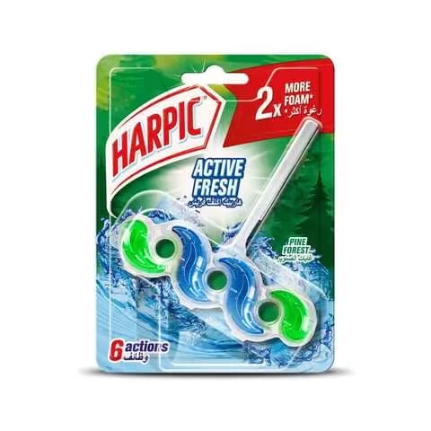 Harpic Active Toilet Cleaner Rim Block, Pine Forest, 35g