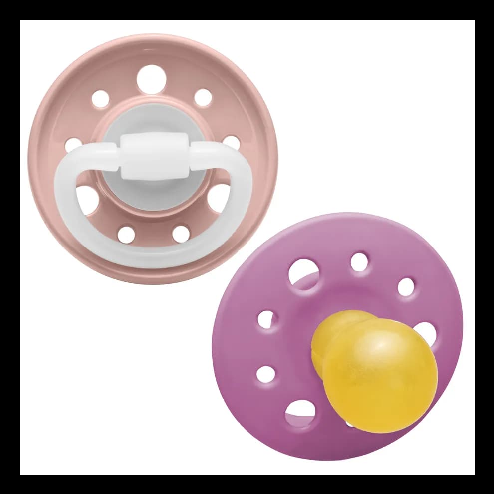 Nip Cherry Round Latex Soother (Peach & Pink) 0m+