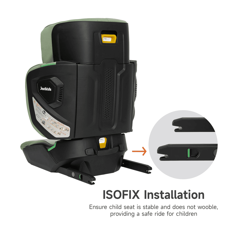 Jovikids Rober I-Size Booster Car Seat ISOFIX Cabin Size (Green)