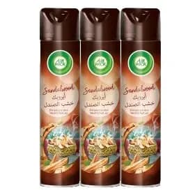 Air Wick Sandalwood Aerosol Air Freshener, 3x300ml