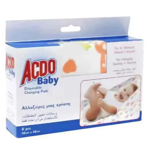 Acdo Baby Disposable Changing Pads 46 x 68cm Pack of 6