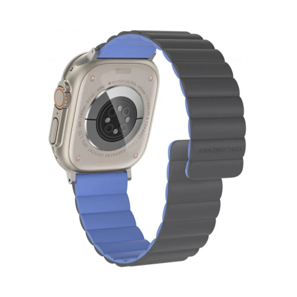 AmazingThing Smoothie Mag Band for Apple Watch (All Sizes) - Gray & Blue