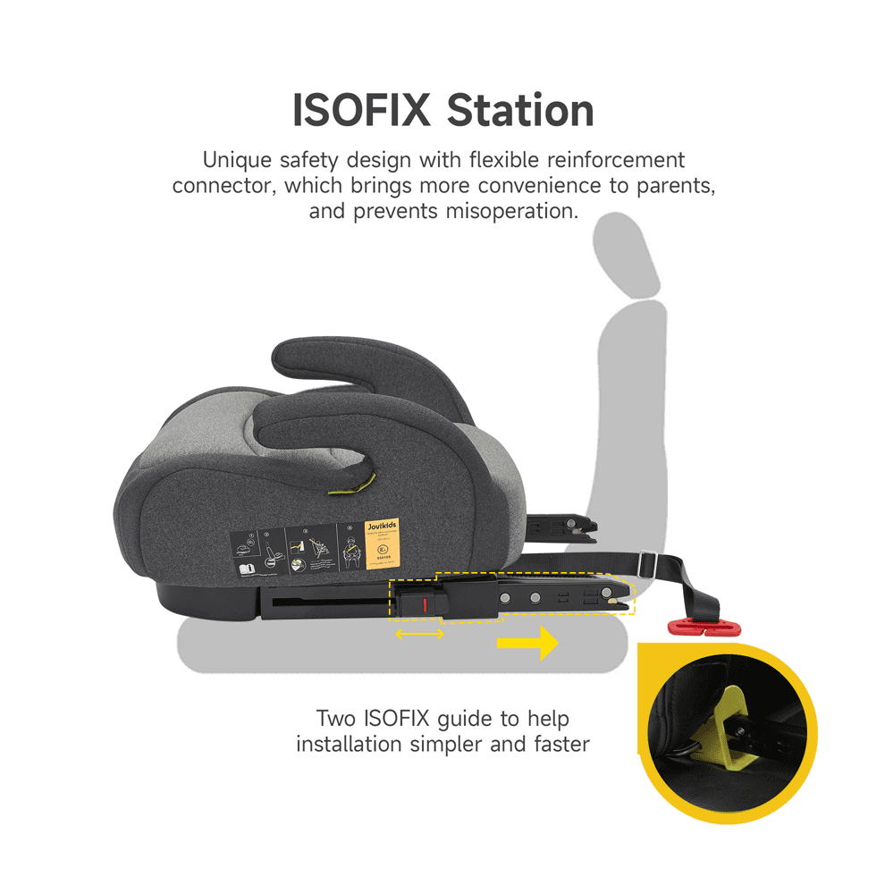 Jovikids Ohho I-Size Booster Car Seat ISOFIX (Black)