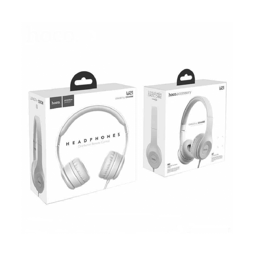 Hoco Headset With Mic (W21) - White