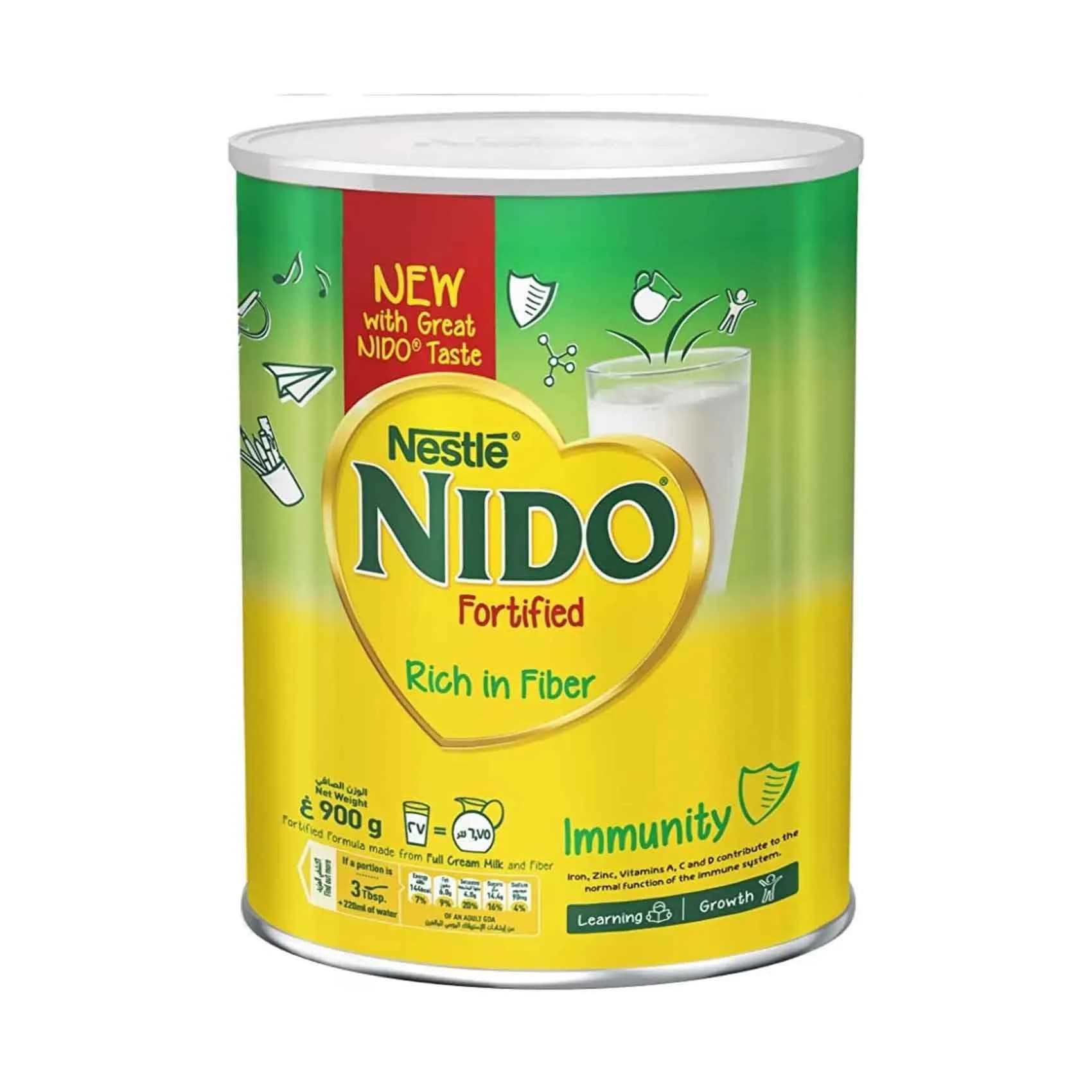 Nido Fortified Full Cream Milk Powder Can 900G