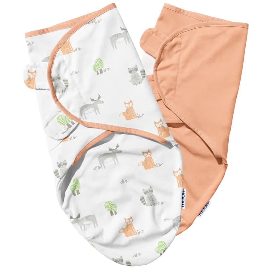 Moon Organic Swaddle (Forest Peach)