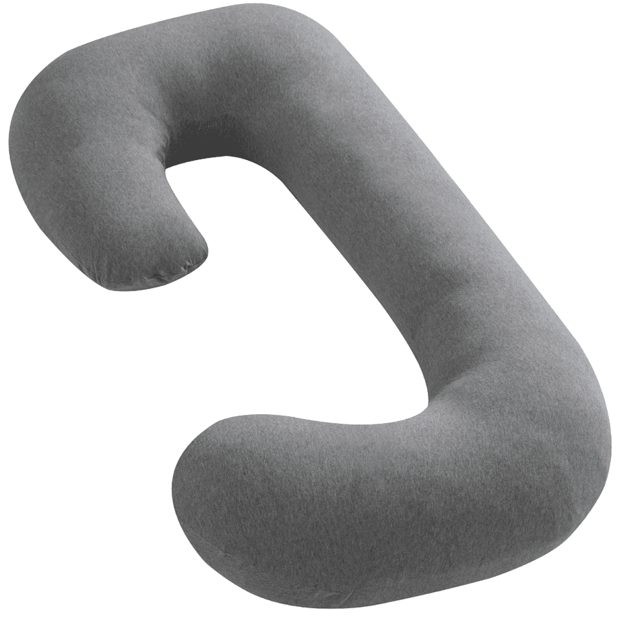 Moon Organic C Shaped Maternity Pillow (Light Grey)