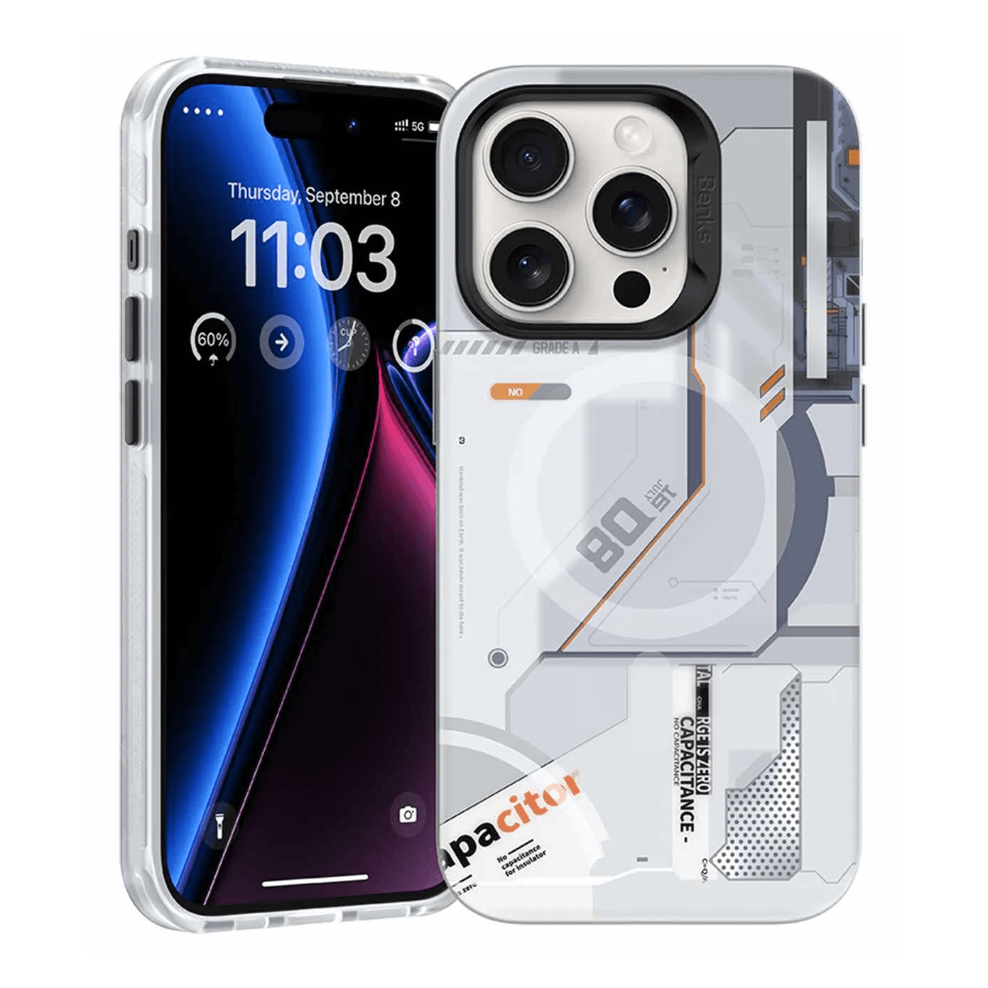 Benks Mecha Case for iPhone 15 Pro Max / Drop Resistant / Supports MagSafe / White
