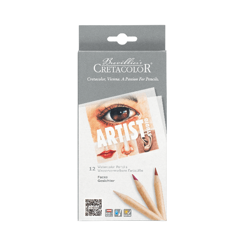 Cretacolor Watercolor Pencils Faces 12 Artist Studio Line Cardboard Box