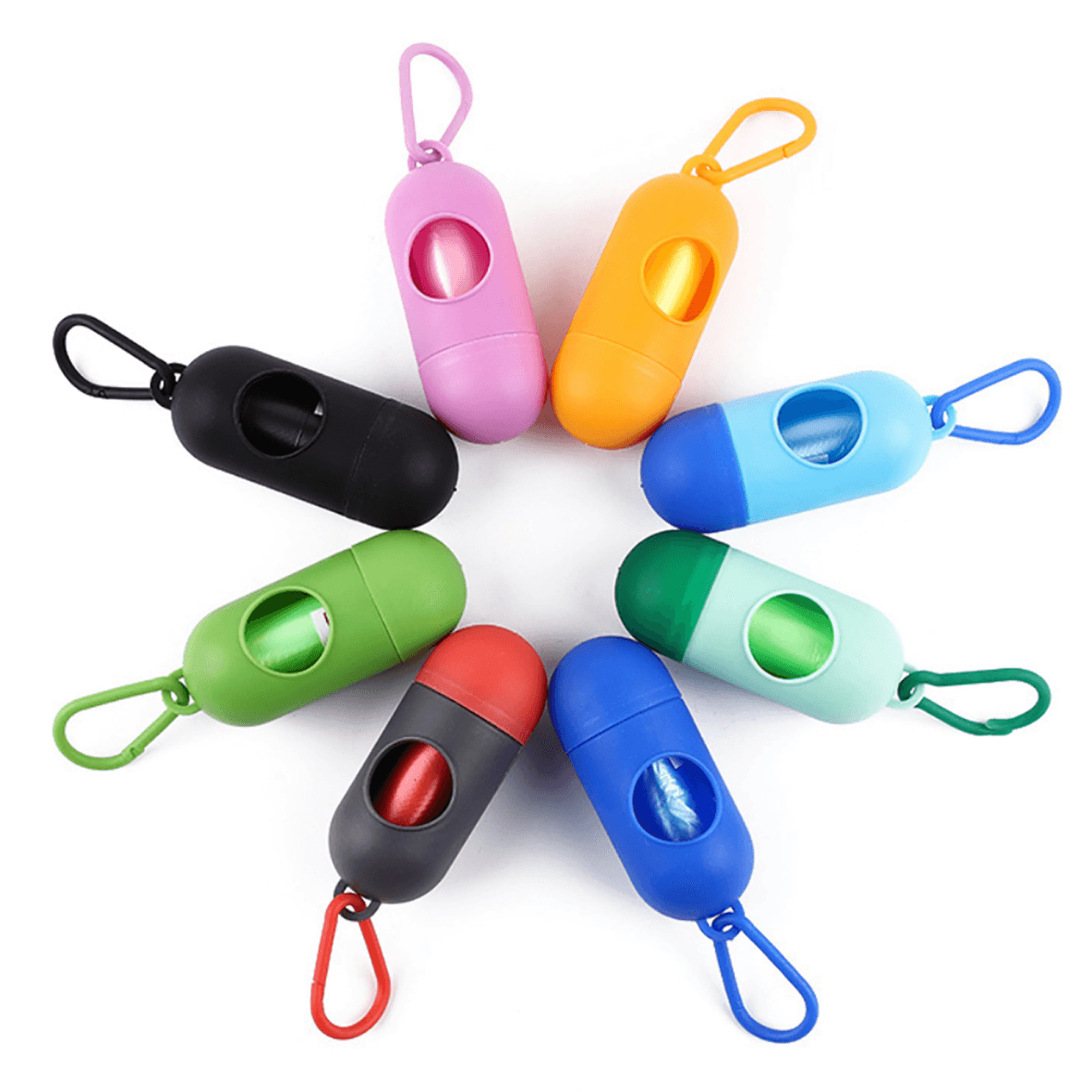 Urban Pets - Value Poo Bags Dispenser - Assorted Colors With 15 Bags