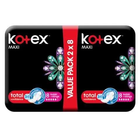 Kotex Maxi Women Pads Super+Wings 16's