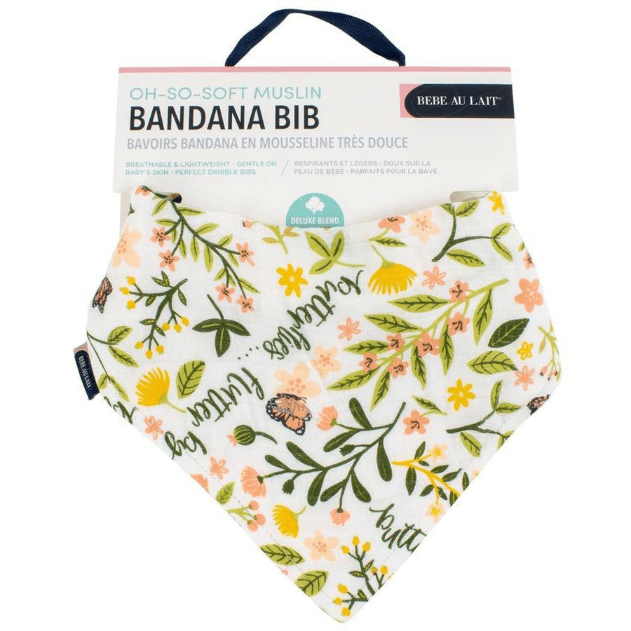 Babe Au Lait Flutterby Oh So Soft Muslin Bandana Bib