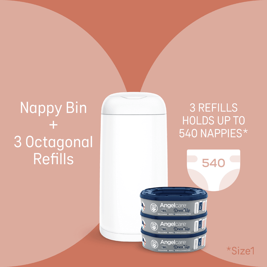 Angelcare Dress Up Nappy Pail Octagonal